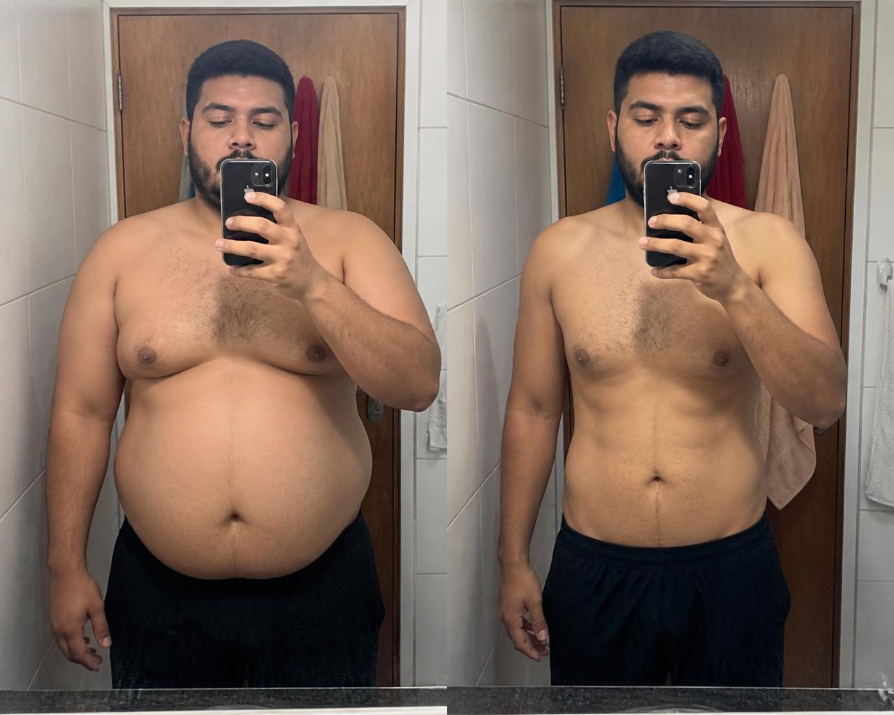 Antes e depois — -12kg em 4 meses